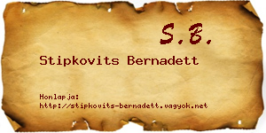 Stipkovits Bernadett névjegykártya